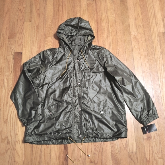NWT Miss London wind suit jacket, women's 3X, dark green - Picture 1 of 10
